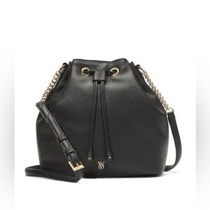 Victoria's Secret Bucket Crossbody Bag Color Black Diamond